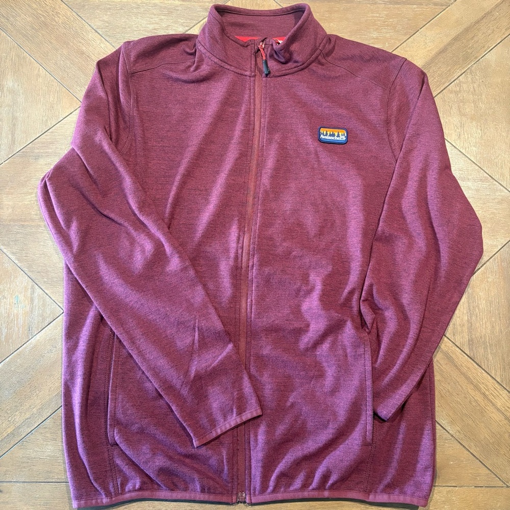 Avalanche Men's Full-Zip Knit Fleece Jacket Size Medium
